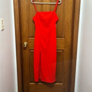 Red Spaghetti-Strap Dress by Edit by Nine Sz L. PTP 18”. NWT